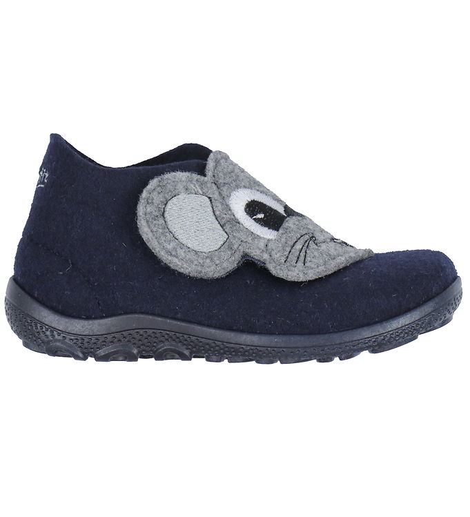 Superfit Hjemmesko - Uld - Happy - Blå/Grå