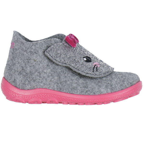 Superfit Hjemmesko - Uld - Happy - Grå/Pink