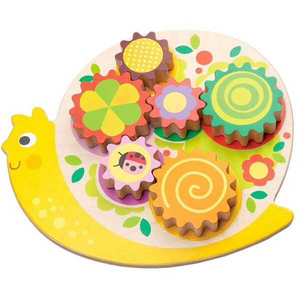 Tender Leaf Trælegetøj - Aktivitetssnegl - 7 Dele