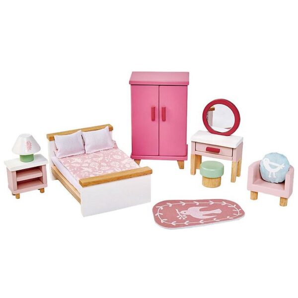 Tender Leaf Trælegetøj - Dukkehusmøbler - Soveværelse