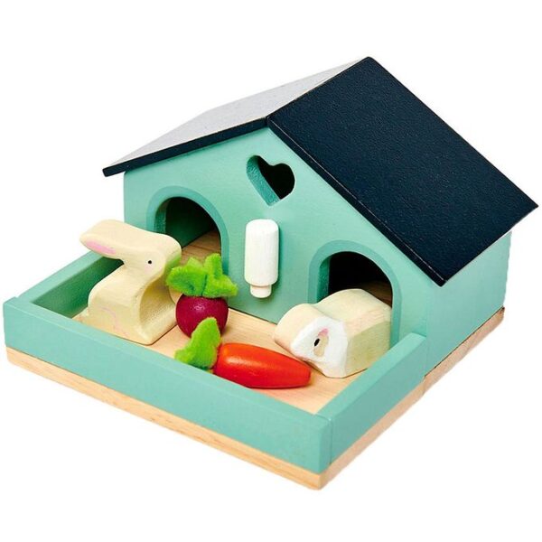 Tender Leaf Trælegetøj- Kæledyrssæt - Dukkehus - Kaniner