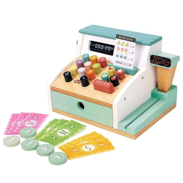 Tender Leaf Trælegetøj - Kasseapparat - 22 Dele - Hvid