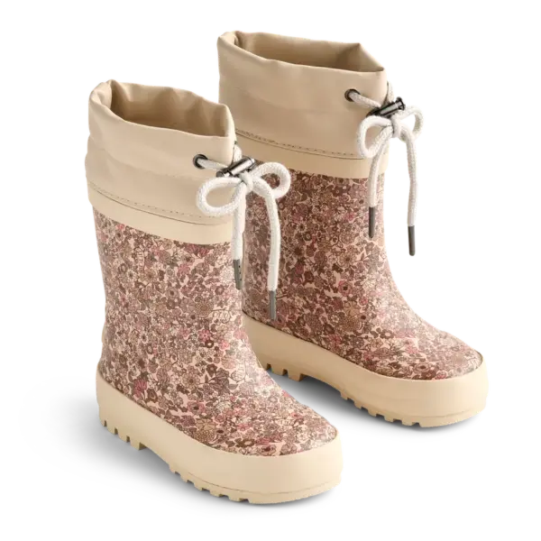 Termostøvle m. print - Rose dust flowers - 23