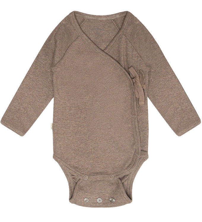 That's Mine Slå-om Body l/æ - Rib - Becca - Brown Melange