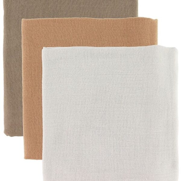 That's Mine Stofbleer - 70x70 - 3-pak - Beige/Brown/Golden Mist