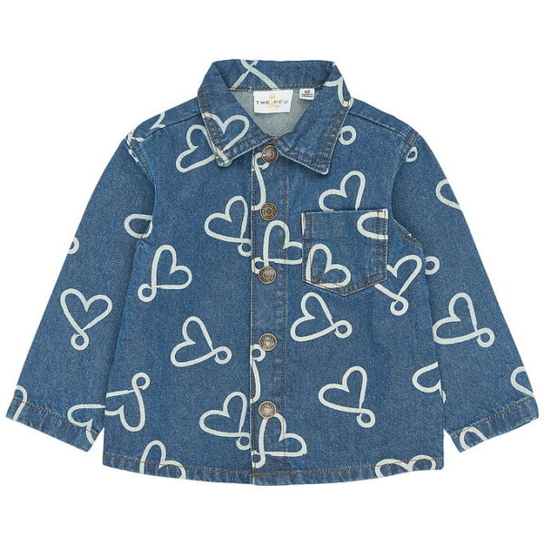 The New Skjorte - TnstShea - Medium Blue Denim AOP