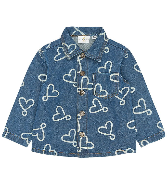 The New Skjorte - TnstShea - Medium Blue Denim AOP