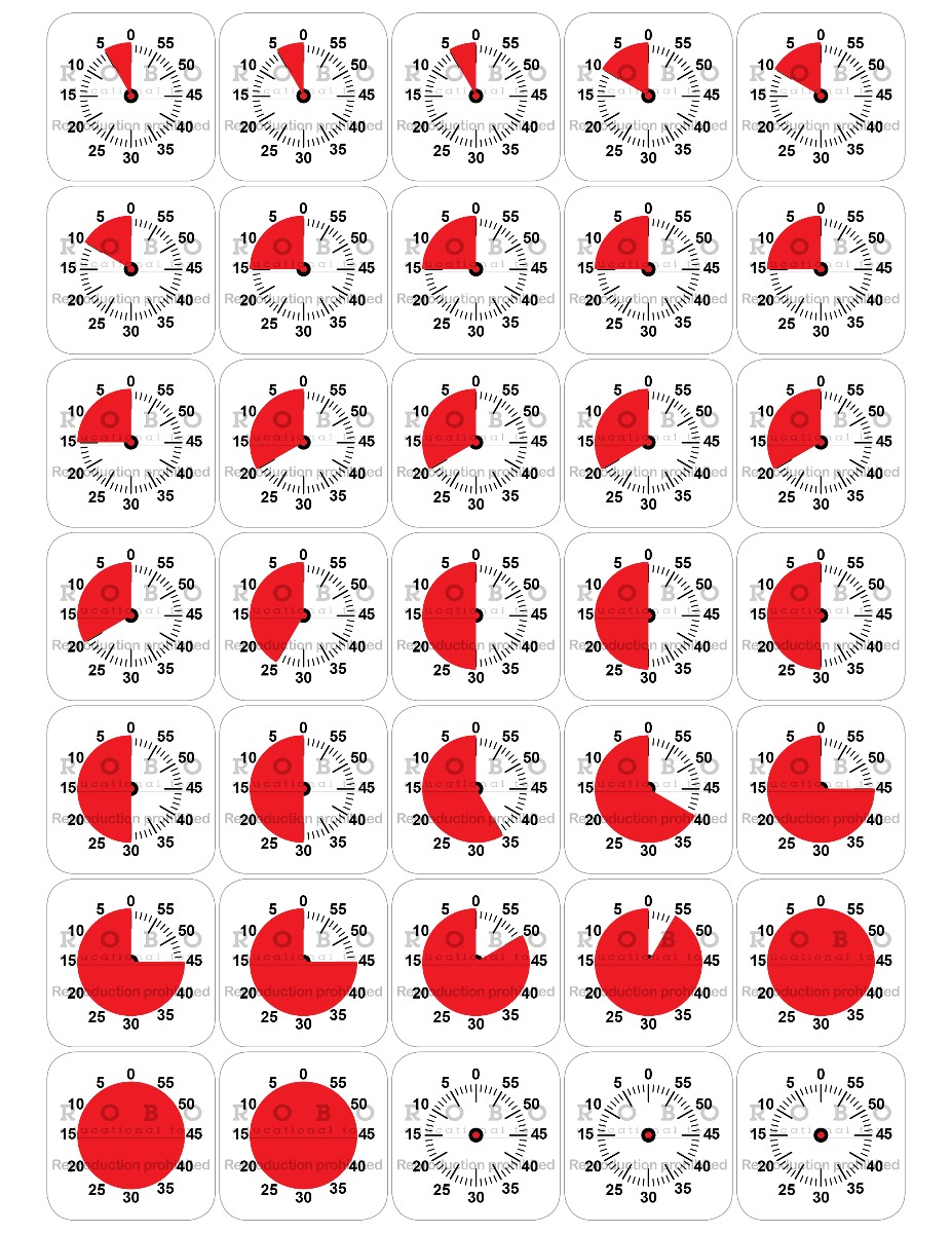 Time Timer - Magnetiske piktogrammer, Tid