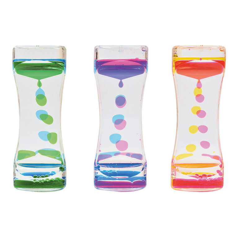 Timeglas med væske, 3 stk