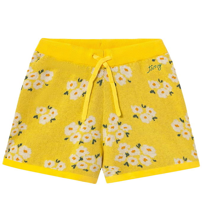 Tiny Cottons Shorts - Strik - Blossoms - Dusty Yellow