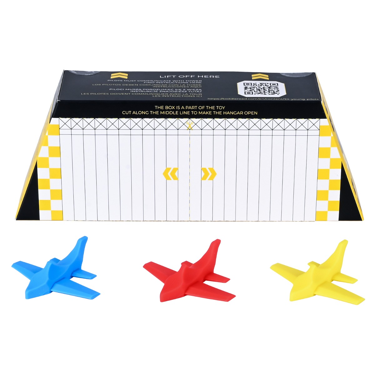 ToddleRoad Griplane hangar sæt m. 3 fly