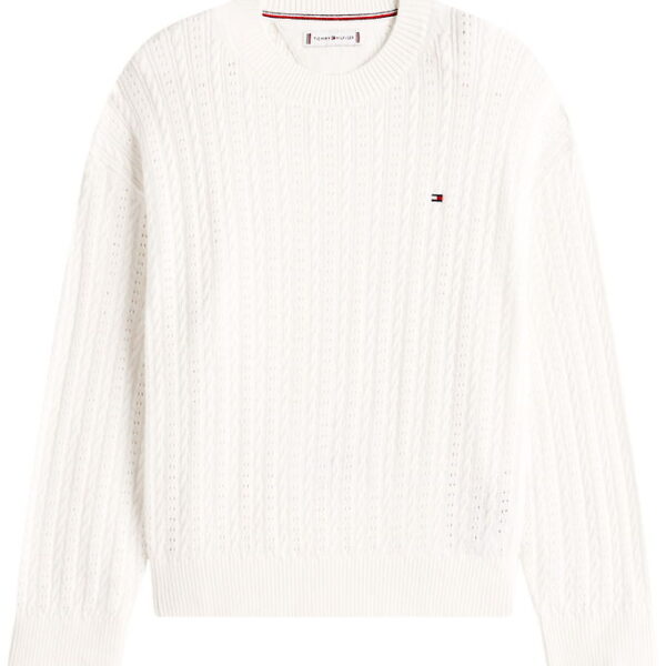 Tommy Hilfiger Bluse - Strik - Ivory Silk White