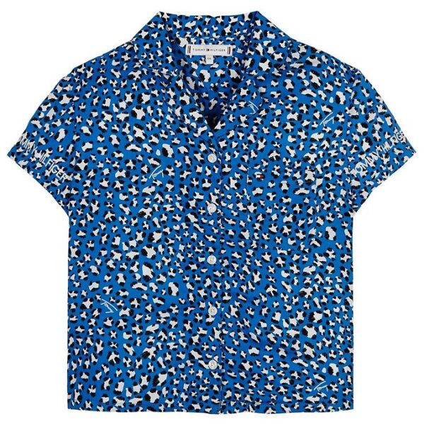 Tommy Hilfiger Skjorte - Blå Leopard