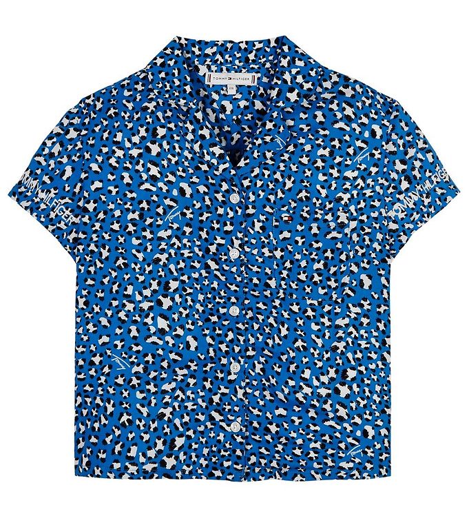 Tommy Hilfiger Skjorte - Blå Leopard Tommy Hilfiger Skjorte - Blå Leopard