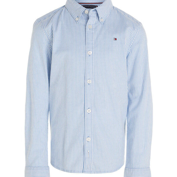 Tommy Hilfiger Skjorte - Flex Ithaca - Copenhagen Blue/White