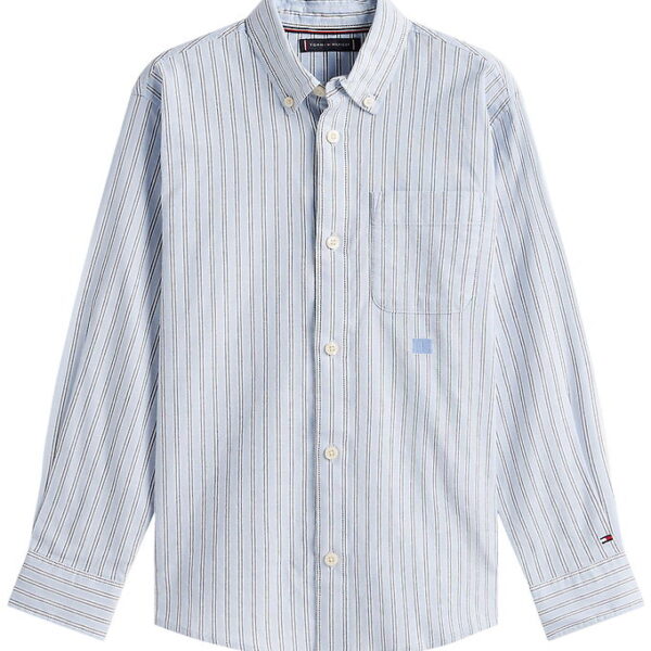 Tommy Hilfiger Skjorte - Multi Stripe - Breezy Blue