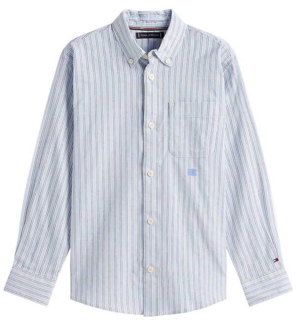 Tommy Hilfiger Skjorte - Multi Stripe - Breezy Blue