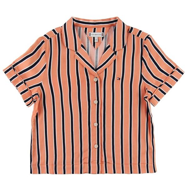 Tommy Hilfiger Skjorte - Resort Stripe - Orange