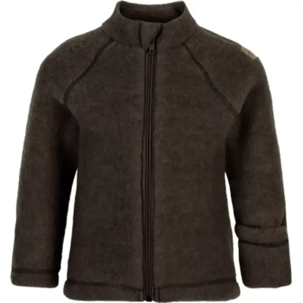 Uld jakke - DARK BROWN MELANGE - 92