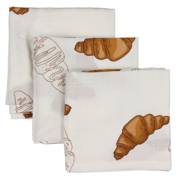 VACVAC Stofbleer - Muslin - 3-pak - Big Croissant Love