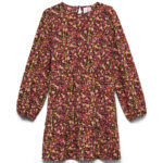 VERO MODA Kjole Hollo Chocolate Brown Rose Flower