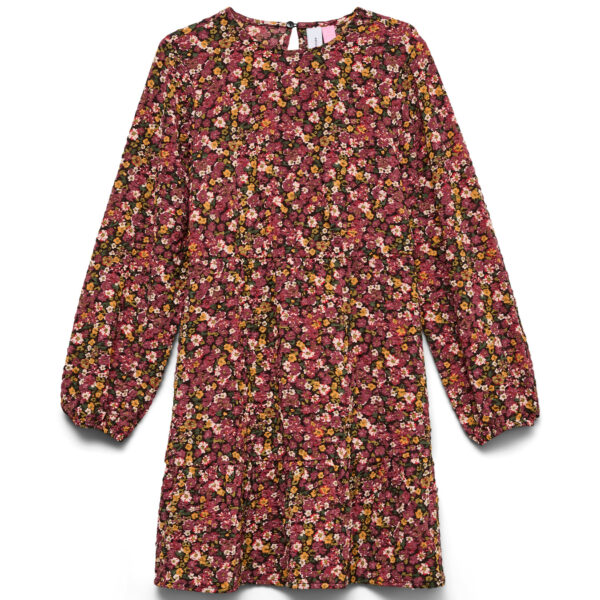 VERO MODA Kjole Hollo Chocolate Brown Rose Flower