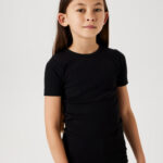 NAME IT Rib T-shirt Nakal Black
