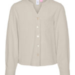 Vero Moda Girl Skjorte - VmMymilo - V-Neck - Silver Lining