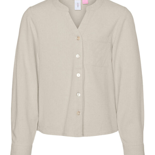 Vero Moda Girl Skjorte - VmMymilo - V-Neck - Silver Lining