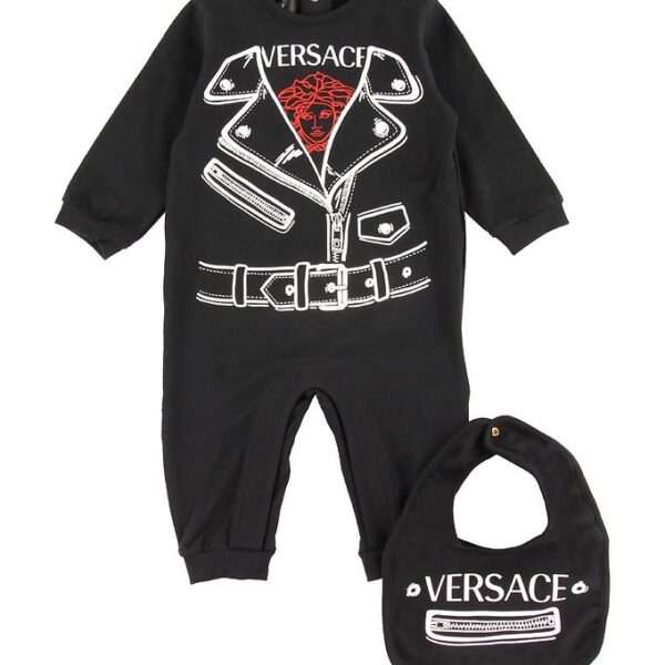 Versace Gaveæske - Heldragt/Hagesmæk - Sort m. Print