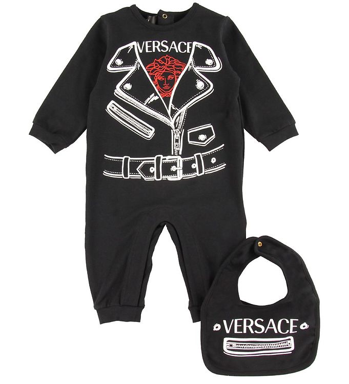 Versace Gaveæske - Heldragt/Hagesmæk - Sort m. Print Versace Gaveæske - Heldragt/Hagesmæk - Sort m. Print