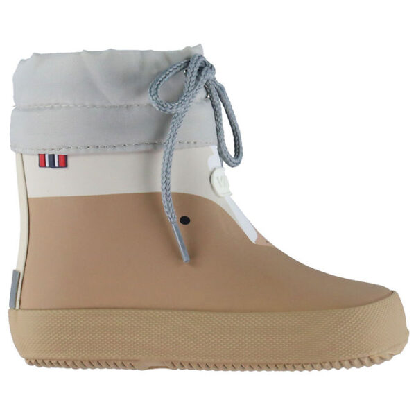 Viking Gummistøvler - Alv Barefoot - Beige m. Print
