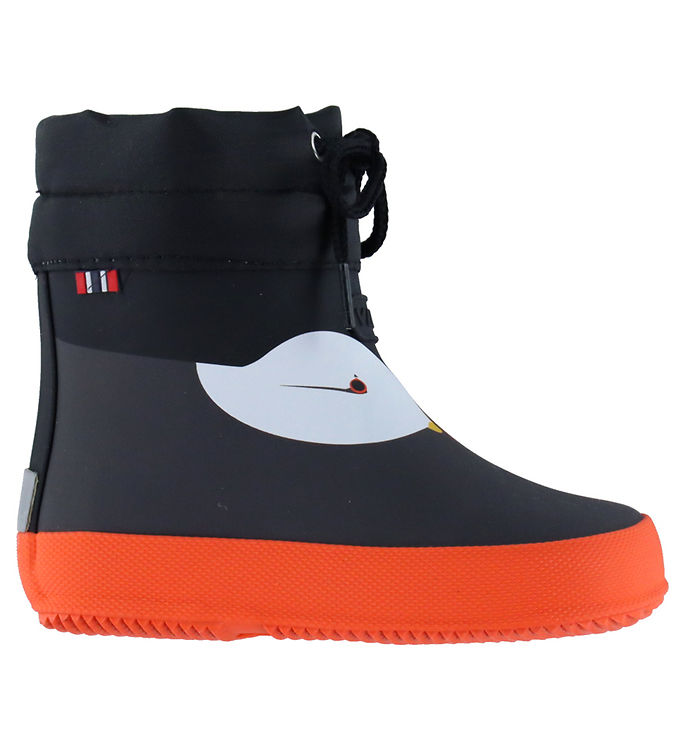 Viking Gummistøvler - Alv Barefoot - Sort m. Print