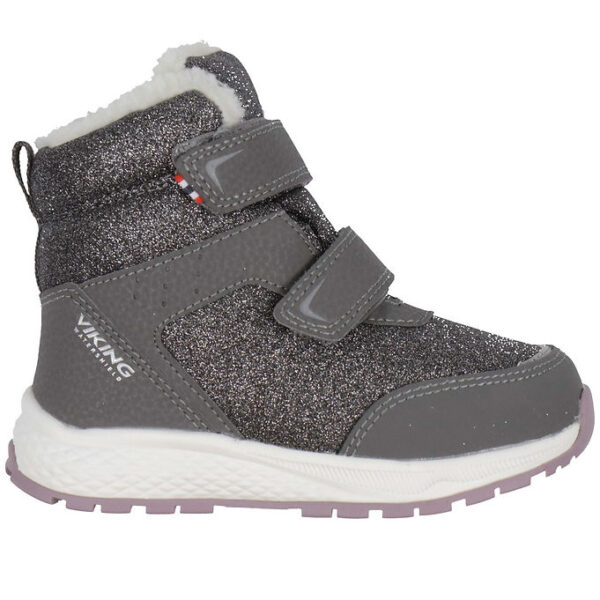 Viking Vinterstøvler - Equip Glitter Warm WP 2V - Charcoal/Dusty