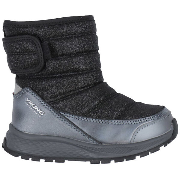 Viking Vinterstøvler - Equip Glitter Warm WP Pull-on - Sort
