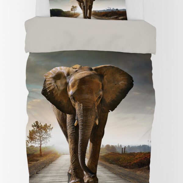 Voksen Størrelse Sengetøj Med Elefant - Junior Sengesæt - Legekammeraten.dk