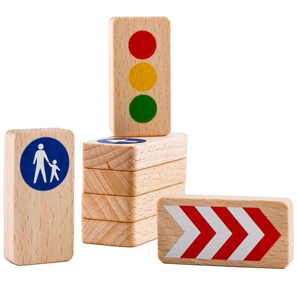 Waytoplay Trælegetøj - Trafiklys & Trafikskilt