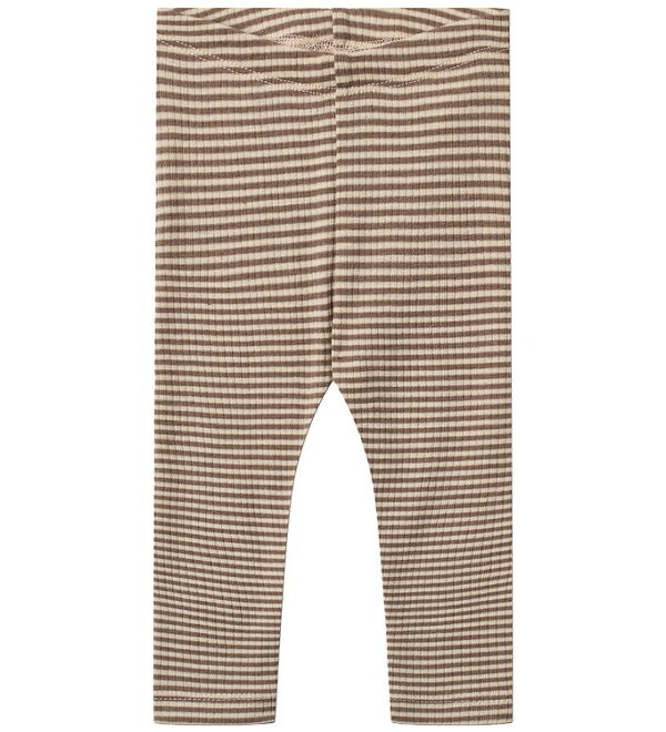 Wheat Leggings - Uld - Rib - Agi - Wood Stripe