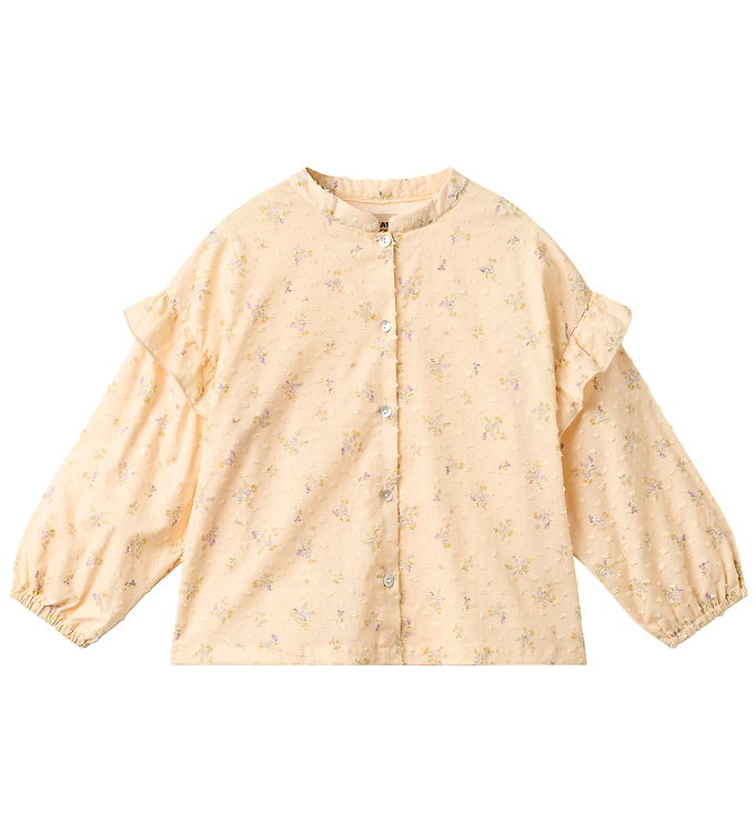 Wheat Skjorte - Gerda - Barely Apricot Flowers