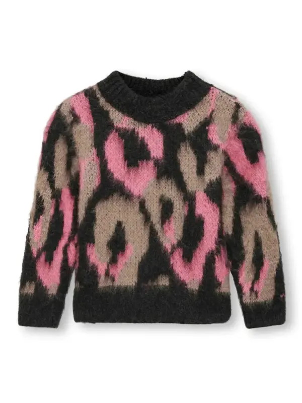 Wild langærmet o-neck strik - PIRATE BLACK - 98