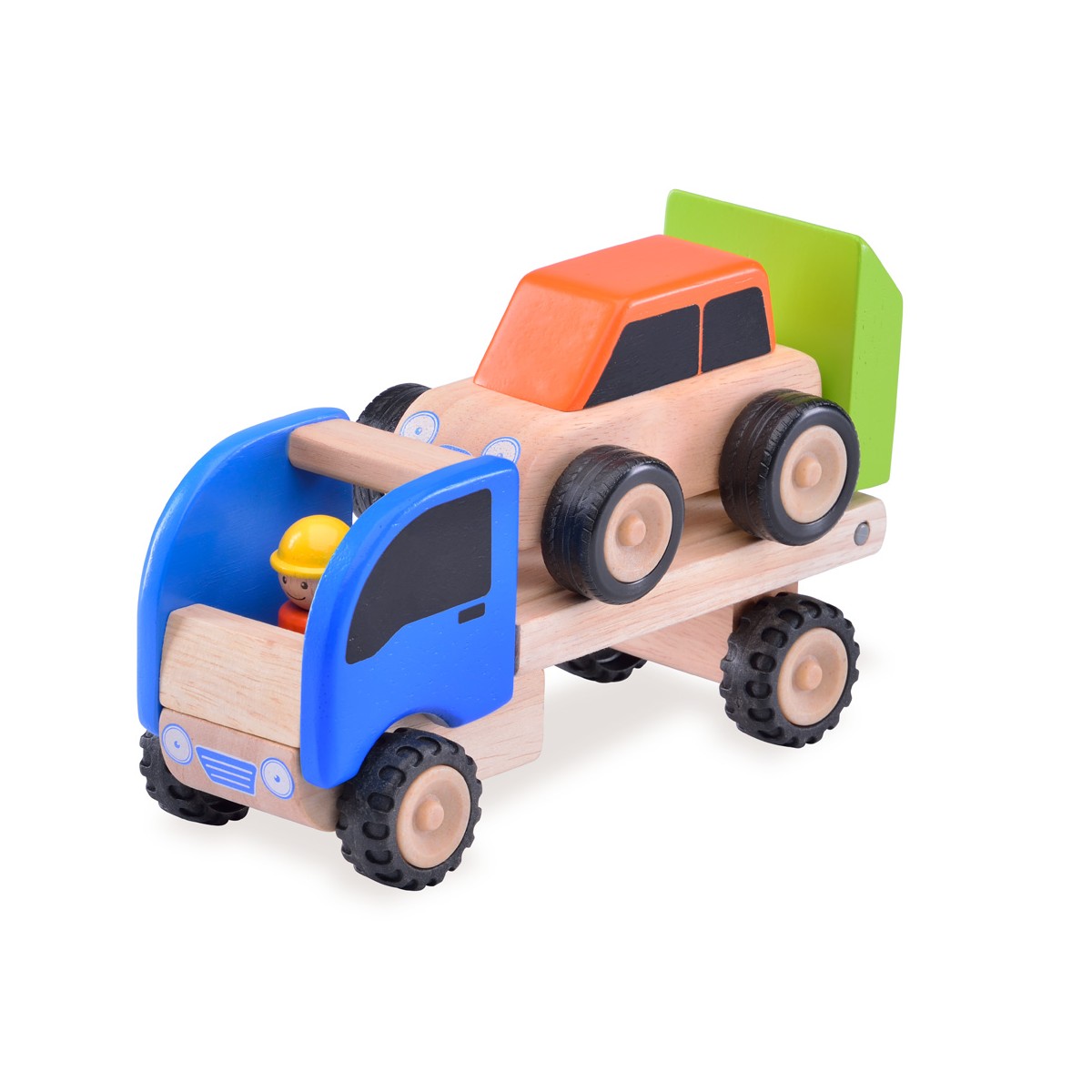 Wonderworld | Biltransporter inkl. 1 bil og gummihjul