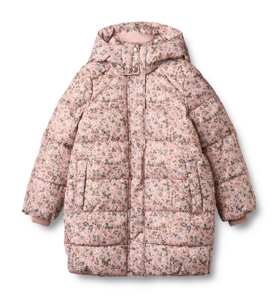 Yrsa Puffer Jakke - Rose powder flowers - 3 ÅR Yrsa Puffer Jakke - Rose powder flowers - 3 ÅR