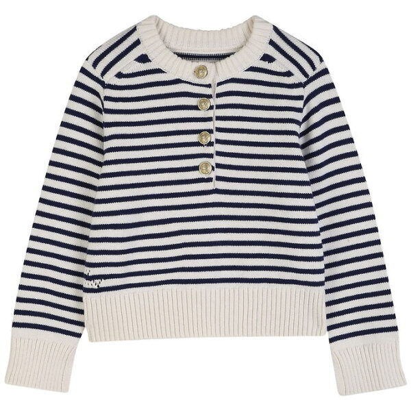 Zadig & Voltaire Bluse - Strik - Navy/Off Whitestribet