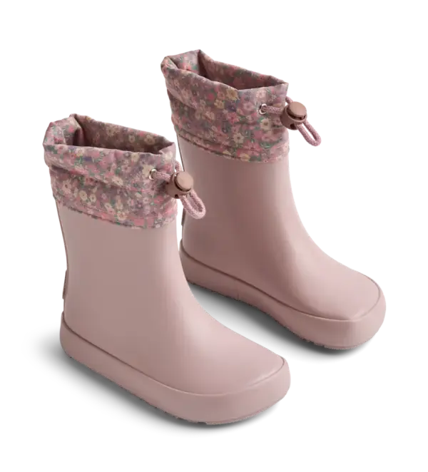 Zerro Barefoot Termo Gummistøvle - Powder flower meadow - 26