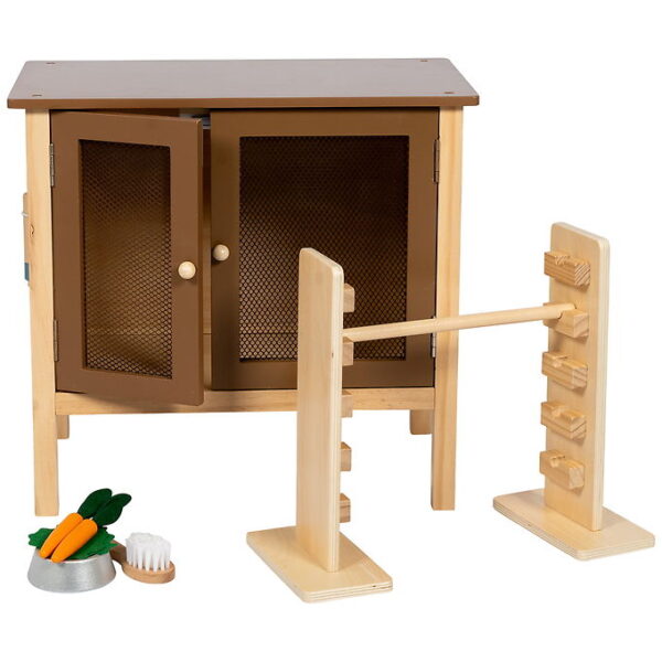 by ASTRUP Trælegetøj - Kaninbur Og Spring