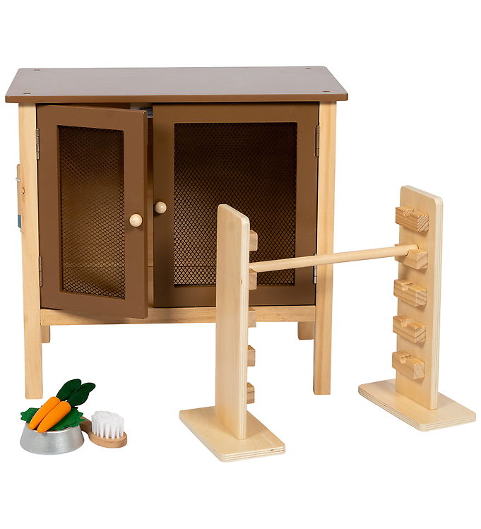 by ASTRUP Trælegetøj - Kaninbur Og Spring