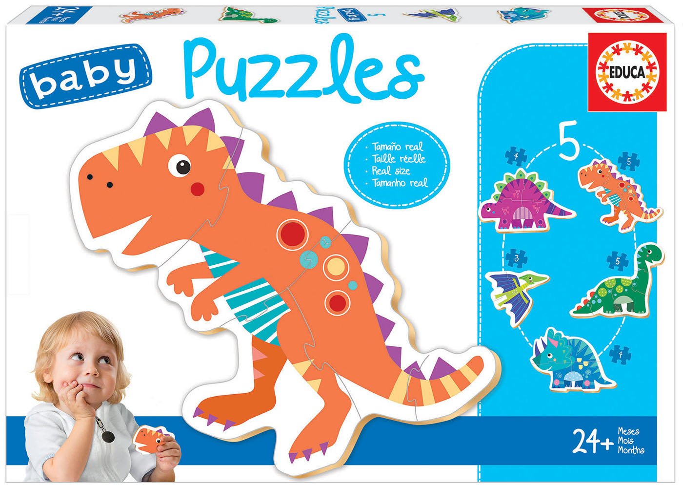 educa | Puslespil m. dinosaurer - Fra 2 år