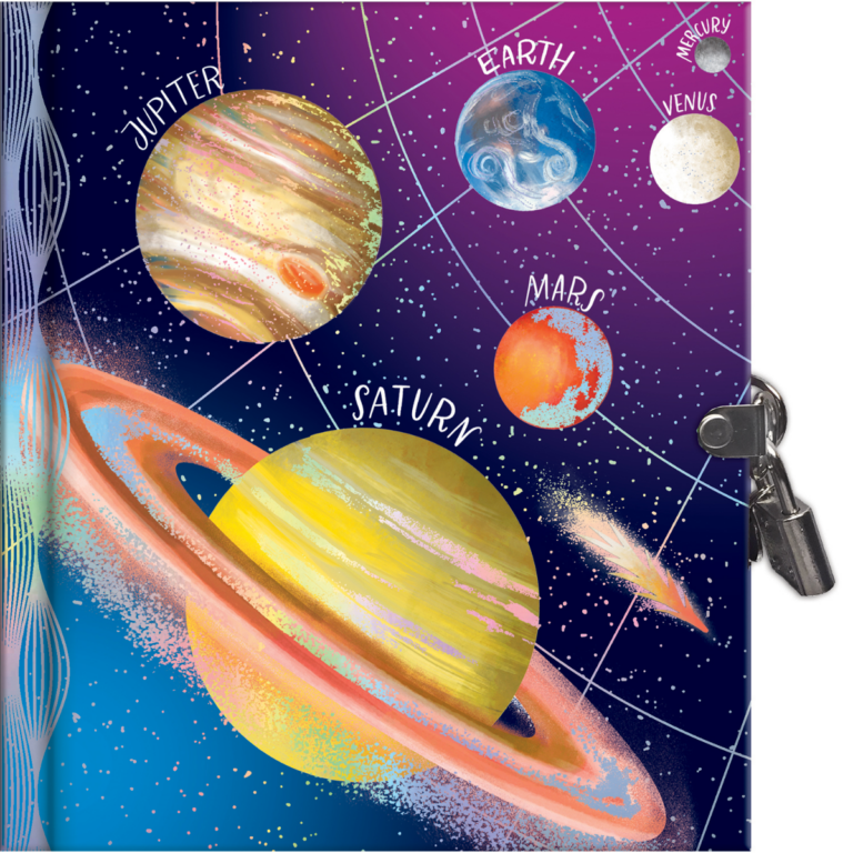 eeBoo | Dagbog med lås - Eventyr i rummet