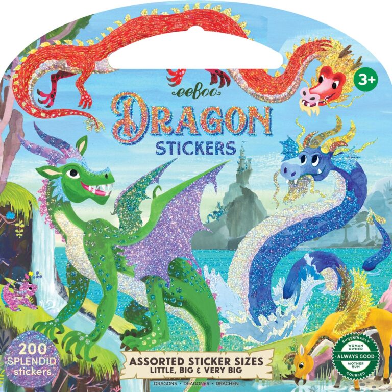 eeBoo | Klistermærker - Drager, 200 stk