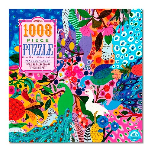 eeBoo | Puslespil med 1.008 brikker - Påfugle